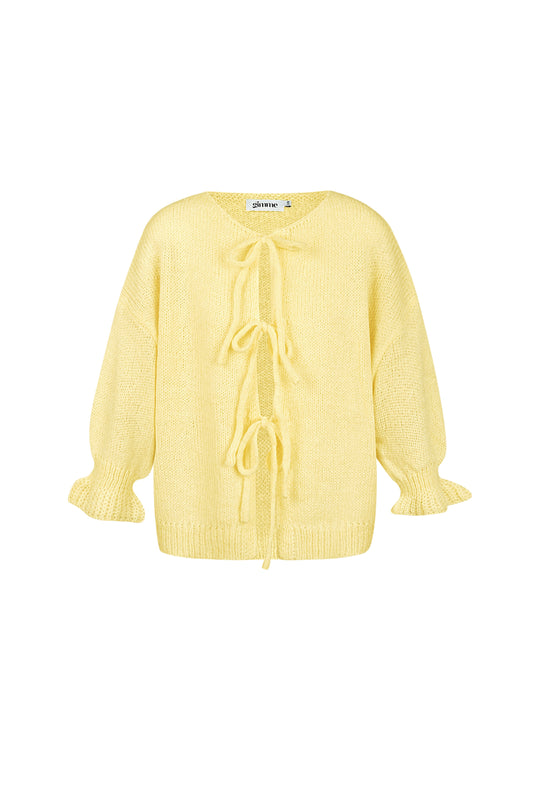 Tied up Cardigan Yellow
